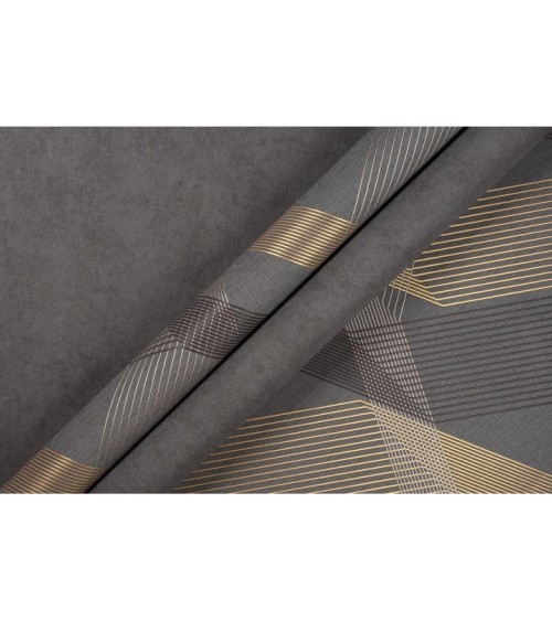 Hot Embossed wallpaper on Non-Woven Base Vinil Fringe SHT 6-1469 Gray-Black 10,05 x 1,06 m