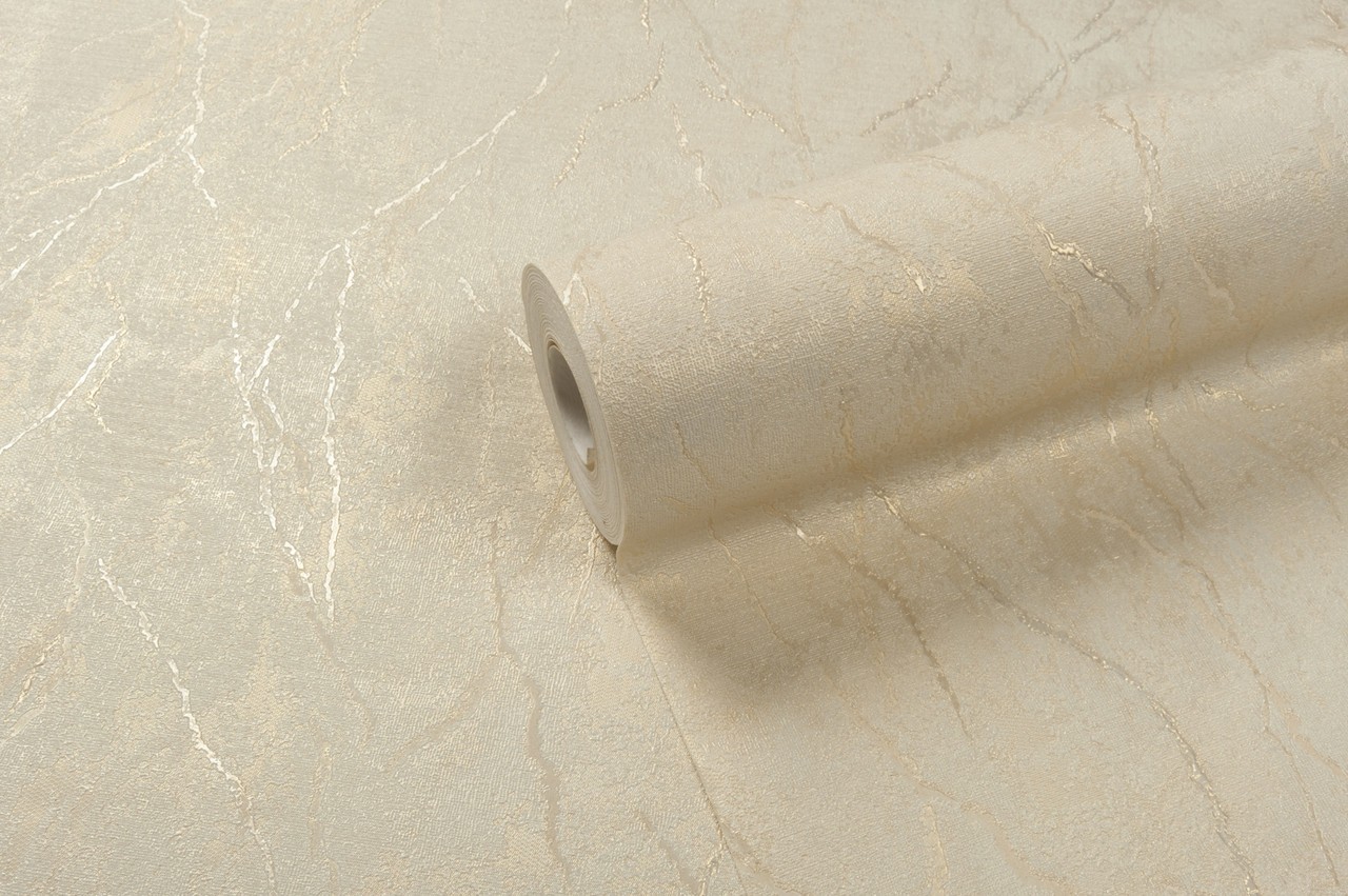 Hot Embossed wallpaper on Non-Woven Base Vinil Arona TFSH7-1279 White-Gold 10,05 x 1,06 m