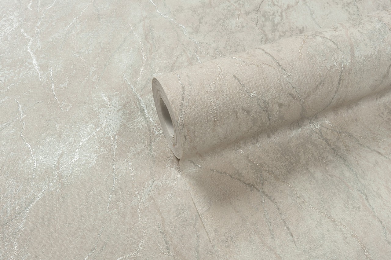 Hot Embossed wallpaper on Non-Woven Base Vinil Arona TFSH4-1279 Silver-Brown 10,05 x 1,06 m