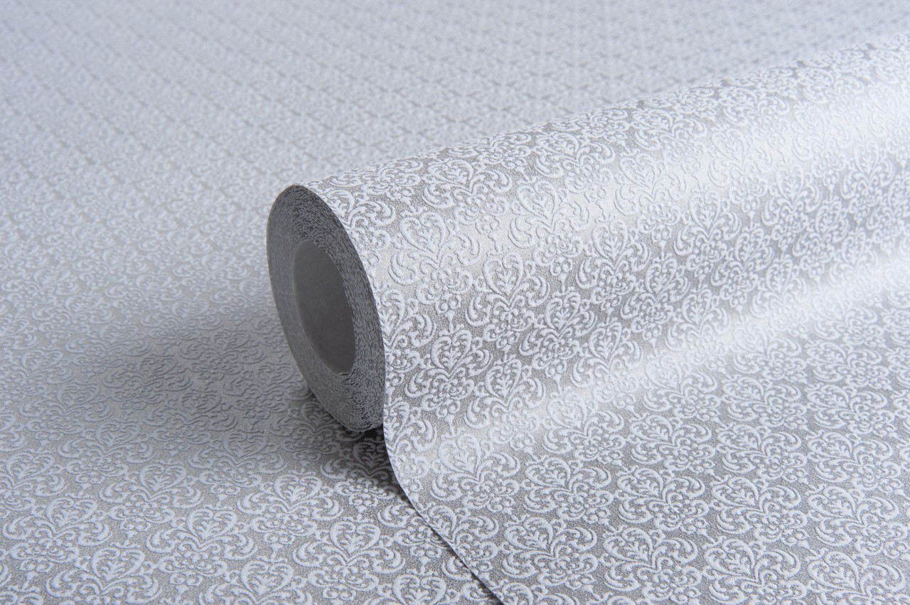 Vinyl Foam wallpaper on non-woven base Vinil Damir DHV-1487/5 Gray 10,05 x 1,06 m