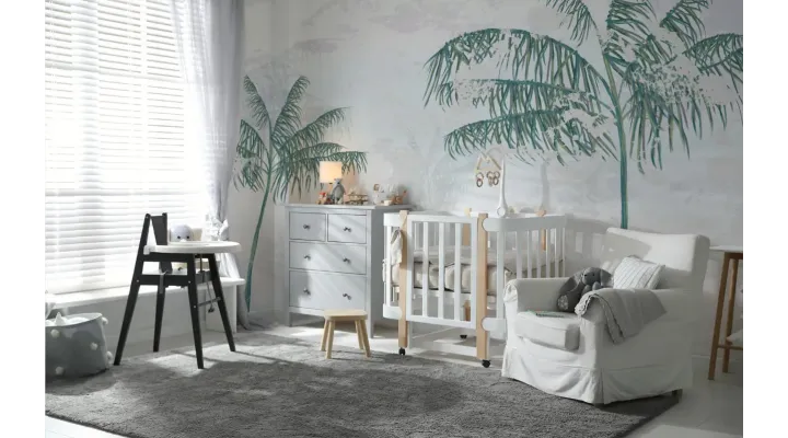 Waikiki Kids' Wallpaper – Serene Tropical Design for Children's Rooms